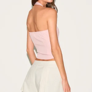 Alternative view of PALE PINK BONED DIP HEM CORSET