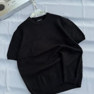 Black Knitted Tee